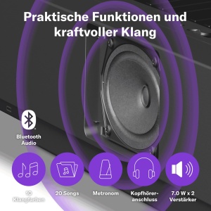 Pian digital Yamaha P-145BT, 88 taste, Bluetooth, negru - Img 6