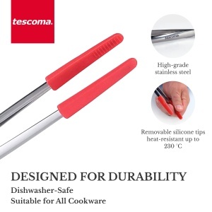 Pinza de bucatarie Tescoma PRESTO din inox cu cap din silicon rezistent la caldura - Img 4
