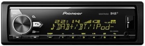 Pioneer MVH-X580DAB-AN incl. antena DAB, radio auto 1-DIN cu DAB+, RGB, navigatie in meniu in limba germana, Bluetooth, USB, intrare AUX, control direct iPod/iPhone, sistem hands-free, Smart Sync