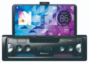 Pioneer SPH-10BT, stereo auto 1-DIN cu RDS, Bluetooth, USB pentru MP3, WMA, WAV, FLAC, suport Android, control iPhone, aplicatie Smart Sync