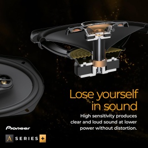 Pioneer TS-A1601C 16,5 cm Set de difuzoare cu componente cu 2 cai (fiecare 350 W max., 80 W sinusoidal), sunet puternic, eficienta ridicata, adancime de instalare de 48 mm, decupaj incastrat de 144 mm, cu grila - Img 5