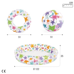 Piscina Gonflabila Intex 59460NP, 122x25 cm, Multicolor, Capacitate 150L - Img 4
