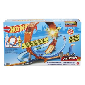 Pista de curse Hot Wheels HCB00 Riesen Looping 70 cm cu vehicul inclus