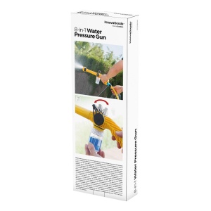 Pistol de apa InnovaGoods 8-in-1, cu rezervor de sapun, galben, ABS - Img 8