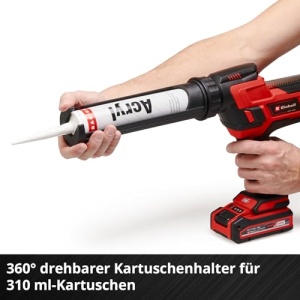 Pistol de calafat fara fir Einhell TE-SG 18/10 Li-Solo Power X-Change (18 V, pentru cartuse de 310 ml, pana la 2.000 N, viteza reglabila, fara baterie) - Img 8