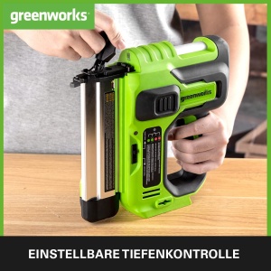 Pistol de cuie Greenworks GD24BN, 110 cuiemin, 24V, 105 cuie capacitate - Img 4