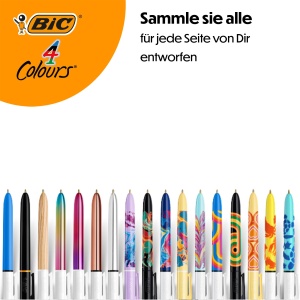 Pix BIC 4 Colours Shine, set 5 bucati, culori variate, scriere documente - Img 9