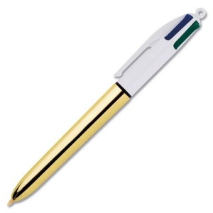 Pix BIC 4 Culori Shine, Design Aurie, Set 12 Bucati, Reincarcabil