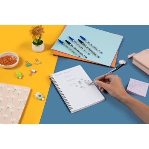 Pix BIC Cristal Decors Kawaii, 8 bucati, 1.0 mm, cerneala albastra si neagra - Img 7