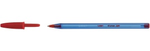 Pix BIC Cristal Soft, 0,45 mm, rosu, corp transparent, 6 fatete