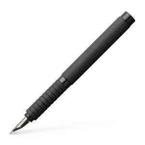 Pix Faber-Castell Essentio Aluminium Negru, Feder din Otel, Sistem Patrona