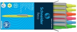 Pix Schneider Reco Neon Edition, 6 bucati, din plastic reciclat, culoare albastra - Img 2