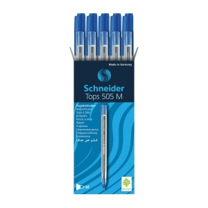 Pix Schneider Tops 505, cu varf mediu, culoare albastra, set 10 bucati