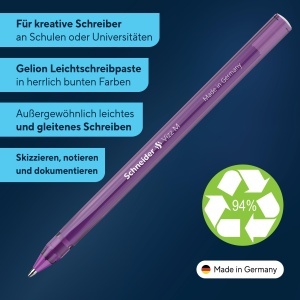 Pix Schneider Vizz, 10 bucati, culoare violet, scriere usoara, tehnologie Gelco - Img 2