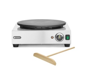 Placa de clatite HENDI, Aparat de clatite, Distributie uniforma a caldurii, incl. Spatula de clatite din lemn, Temperatura reglabila continuu de la 50deg-250degC, 230V, 3000W, 470x509x(H)161mm, Otel inoxidabil - Img 4