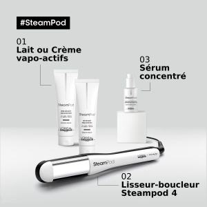 Placa de indreptat parul LOreal Steampod 4 cu tehnologie de abur, 3 temperaturi, accesorii incluse - Img 7