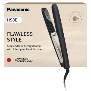 Placa de indreptat parul Panasonic EH-HS0E, nanoe, 3D ceramic, negru-champagne