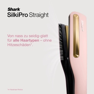 Placa de intins parul 2-in-1 Shark SilkiPro HT401EUPK, roz, cu tehnologie de uscare rapida - Img 2