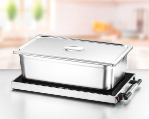 Placa de mentinere caldura Rommelsbacher WPR 307E, inox, 40-105 C, 53 x 32,5 cm - Img 5