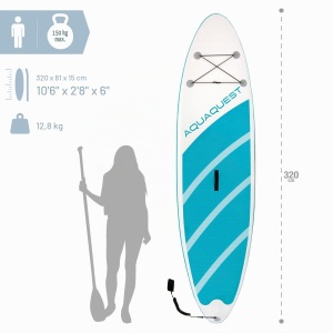 Placa de Stand-Up Paddle Intex Aqua Quest 320 cm, 150 kg, cu Pompa si Rucsac - Img 5