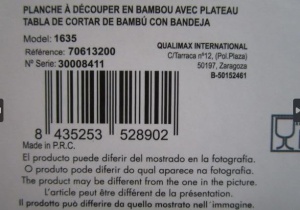 Placa de taiat Jocca 1635 din bambus cu tavita detasabila, 36x27.5 cm - Img 6