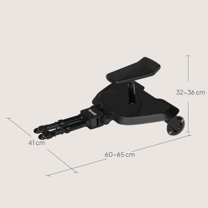 Placa de transport LIONELO Buggy Board 2-in-1 pentru carucior, cu scaun detasabil, roti LED, pana la 25 kg - Img 9