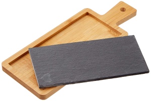 Placa servire Westmark Tapas Friends bambus si ardezie 23x9 cm maro deschisanthracit - Img 2