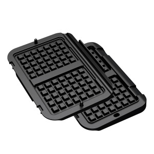 Placi pentru vafe Tefal XA7308 OptiGrill compatibile 4in1 si 2in1 antiaderente negru