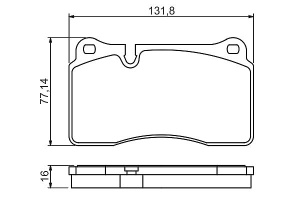 Placute de frana Bosch BP1143 - Set 4 buc - ECE-R90, cupru-free, silentioase - Img 5