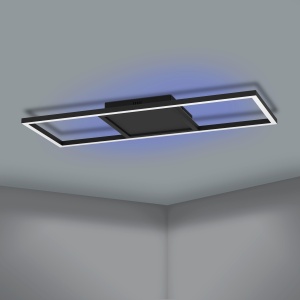 Plafoniera LED inteligenta EGLO Calagrano-Z, 64x24 cm, lumina reglabila, negru - Img 2