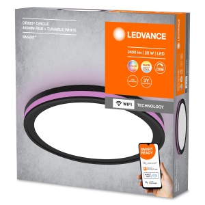 Plafoniera LED Ledvance Smarte, 460mm, RGB, dimabila, neagra - Img 2