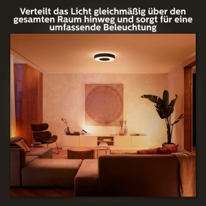 Plafoniera LED Philips Hue White Color Ambiance Infuse L 3700lm control inteligent negru - Img 6
