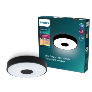 Plafoniera LED Philips SceneSwitch 24W 2700 Lumen Negru Lumina Calda