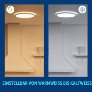 Plafoniera LED WiZ Tunable White Superslim, 1300 lm, 14 W, alba - Img 7