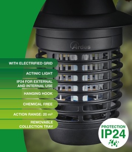 Plasa de Insecte Ardes AR6S03, 5 W, lumina LED UV, IP24 - Img 4