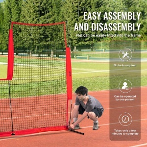 Plasa de protectie VEVOR SSPDYBQ002 pentru baseball si softball portabila cu structura stabila - Img 6