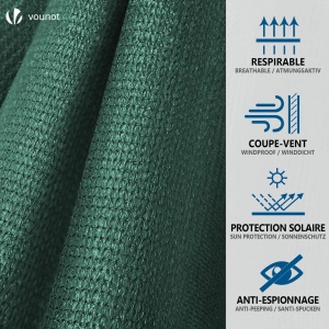 Plasa de protectie VOUNOT 1.5x20m, 230 gm, verde, UV-resistenta - Img 4