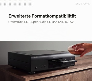 Player CDSACD Denon DCD-1700NE, DA Converter 192kHz32 Bit, Negru - Img 5