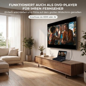 Player DVD portabil Lenco BRP-1150BK, ecran 11.5, acumulator integrat - Img 7