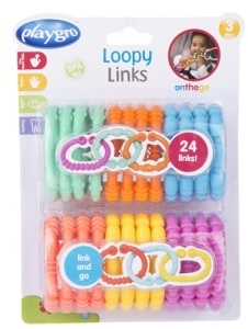 Playgro Kinderwagenkette Loopy Links 40134 Jucarie colorata pentru carucior si dentitie - Img 2