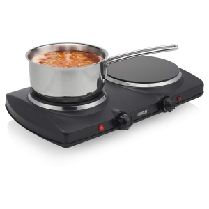Plita Ceramica Princess 2 Placi, 800 si 1200 W, Negru