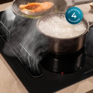 Plita cu inductie Cecotec Bolero Squad IH 2200 FullFlex, 40 cm, 3500 W, cu hota integrata - Img 7