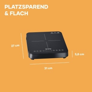 Plita cu inductie Severin KP 1026 2000 W Touch Display Negru - Img 6
