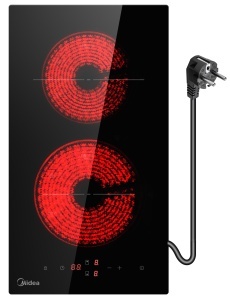 Plita din sticla ceramica Midea cu 2 zone de gatit Plite Plita ceramica incorporata cu priza cablare control tactil oprire automata blocare pentru cop