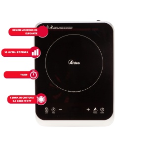 Plita electrica Ardes Kookie One, 2000W, touchscreen, negru - Img 4