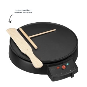 Plita electrica pentru crepes Lacor 69122, 30 cm, 1000 W, alba - Img 4