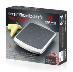 Plita electrica Rommelsbacher CT 2203TC, 2200 W, 2 zone de gatit, Touch Control, inox - Img 7