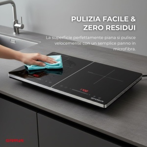 Plita inductie dubla G3 Ferrari Energiko Duo G10209, 3500W, Timer, Display digital - Img 7