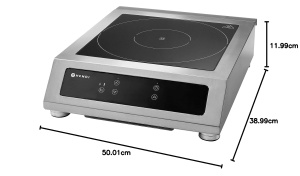 Plita Inductie HENDI 3500 D XL, 3500W, 60-240C, 390x500mm - Img 6