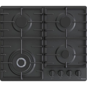 Plita pe gaz Hisense GM663BHF 4 zone de gatit Wok cu dubla coroana gratare din fonta Negru